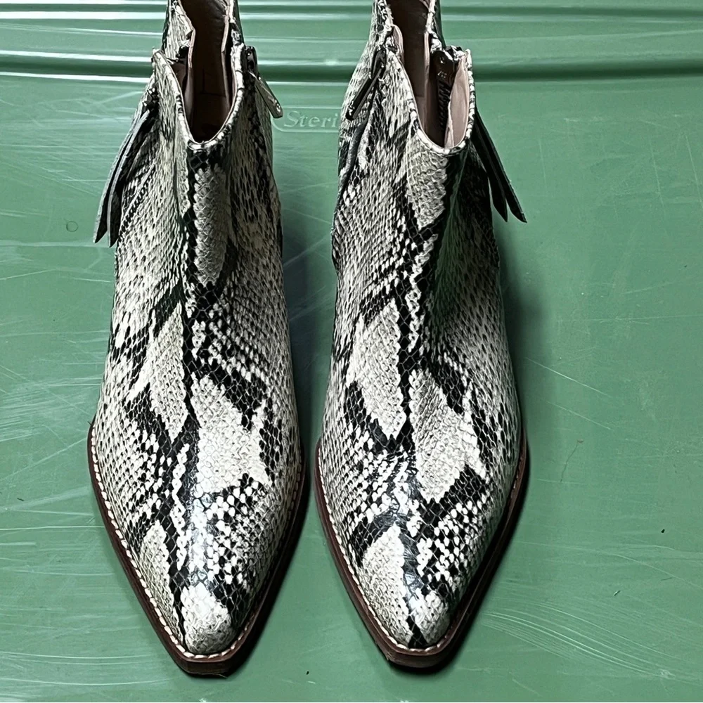 Sam Edelman Walden Snake Print Ankle Boots